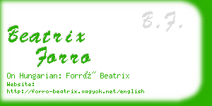 beatrix forro business card